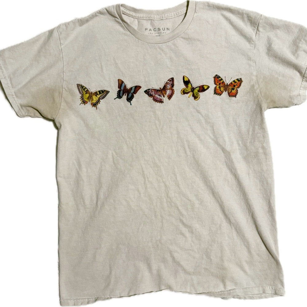 PacSun Men’s Multicolor Butterfly Tee